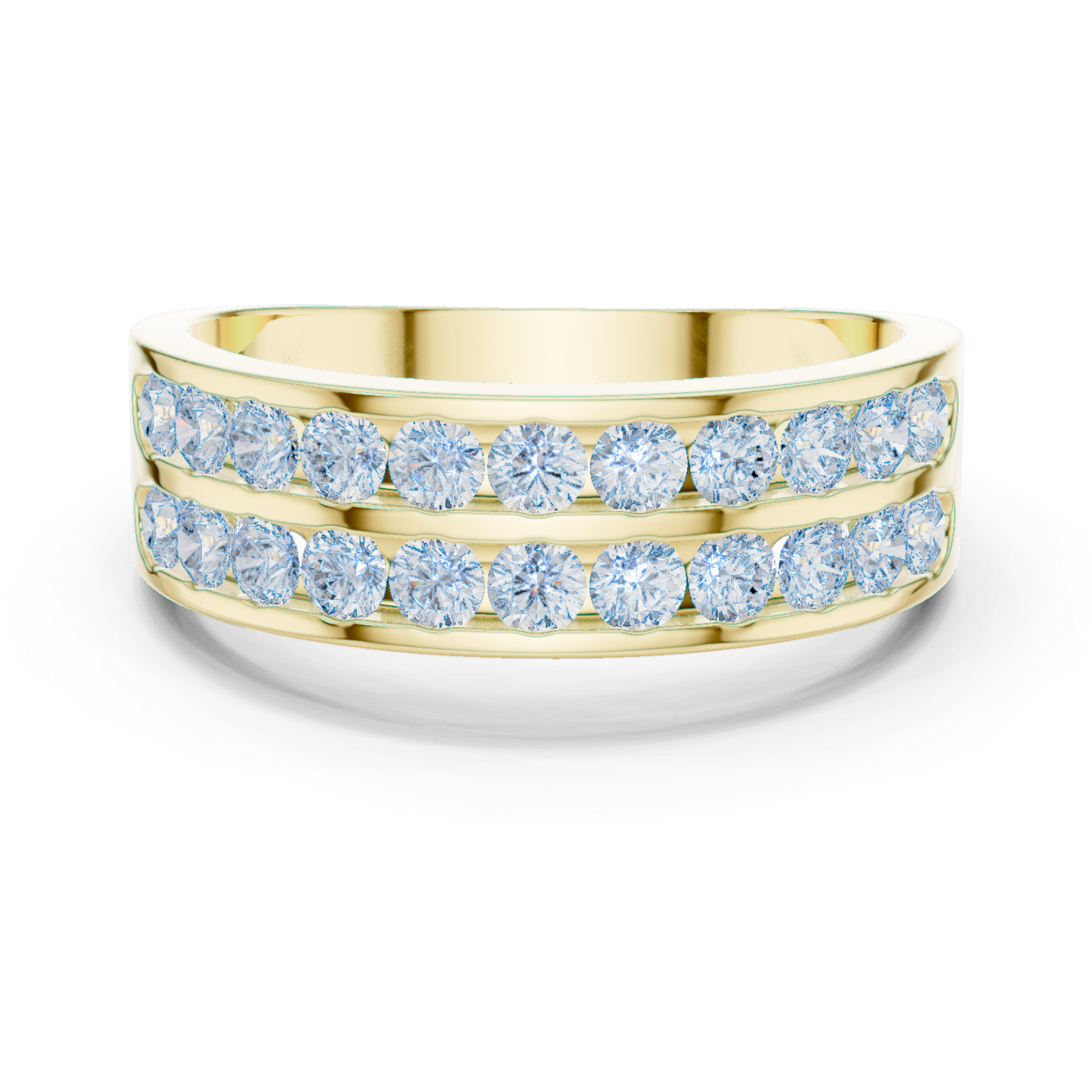 10k Solid White Gold Natural & Lab Grown Round Shapes Diamond Esthetical Men's Diamond Ring