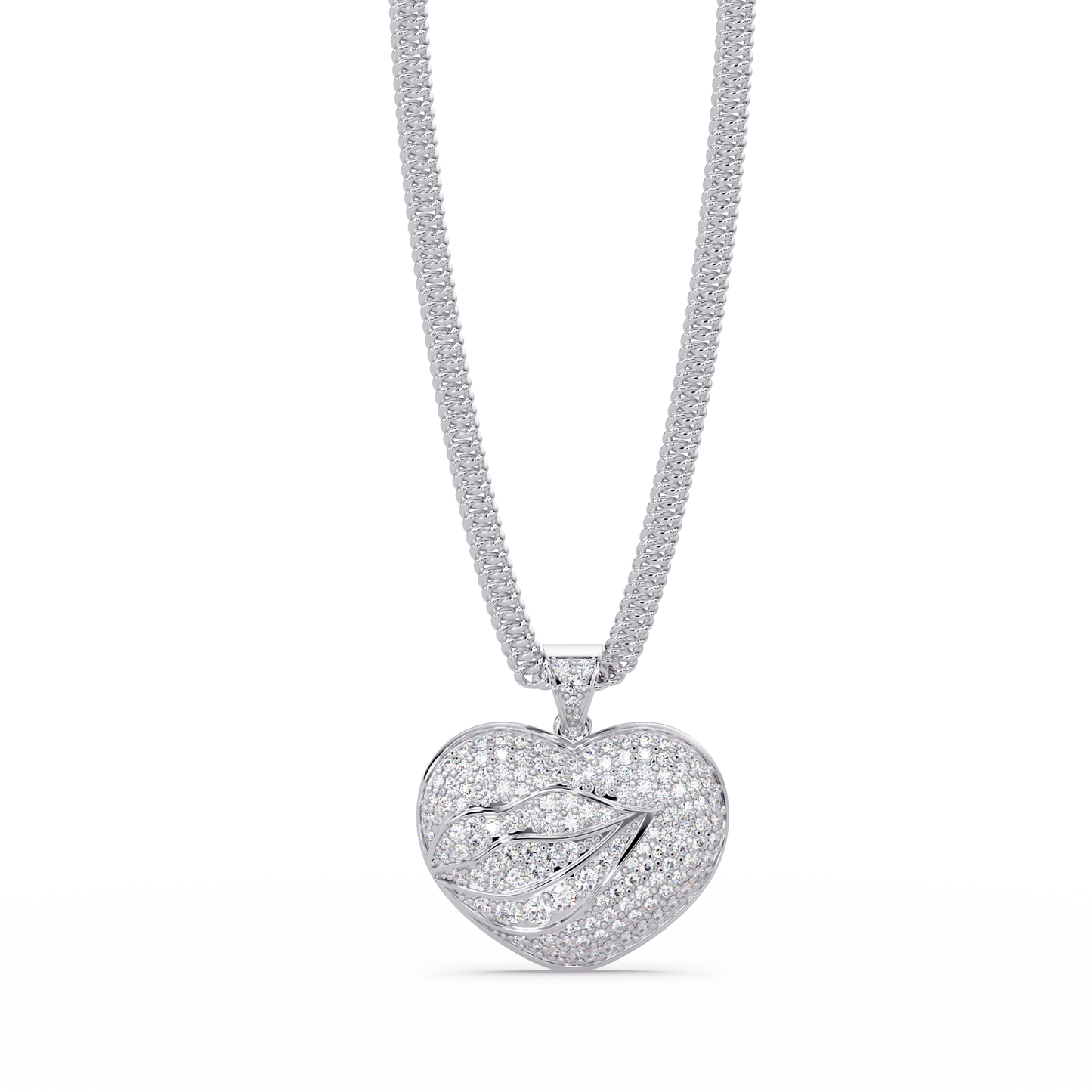 Yellow Gold Heart Shape Lab-Grown Diamond Pendant - HIGHCARAT DIAMONDS
