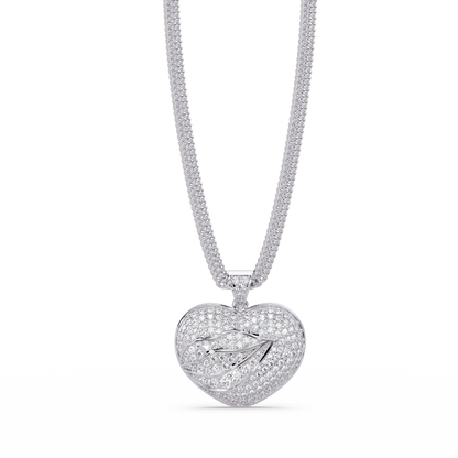 Yellow Gold Heart Shape Lab-Grown Diamond Pendant - HIGHCARAT DIAMONDS