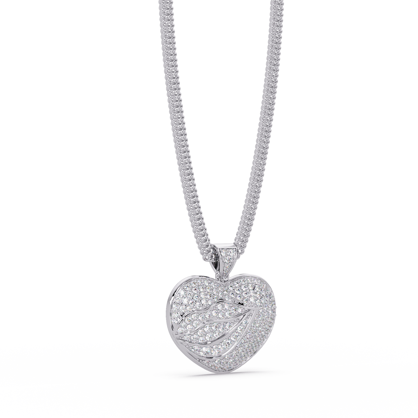 Yellow Gold Heart Shape Lab-Grown Diamond Pendant - HIGHCARAT DIAMONDS