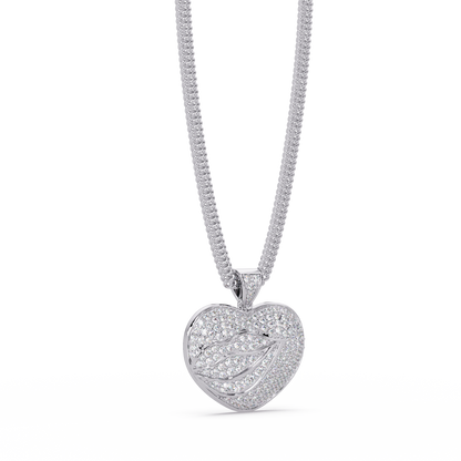 Yellow Gold Heart Shape Lab-Grown Diamond Pendant - HIGHCARAT DIAMONDS