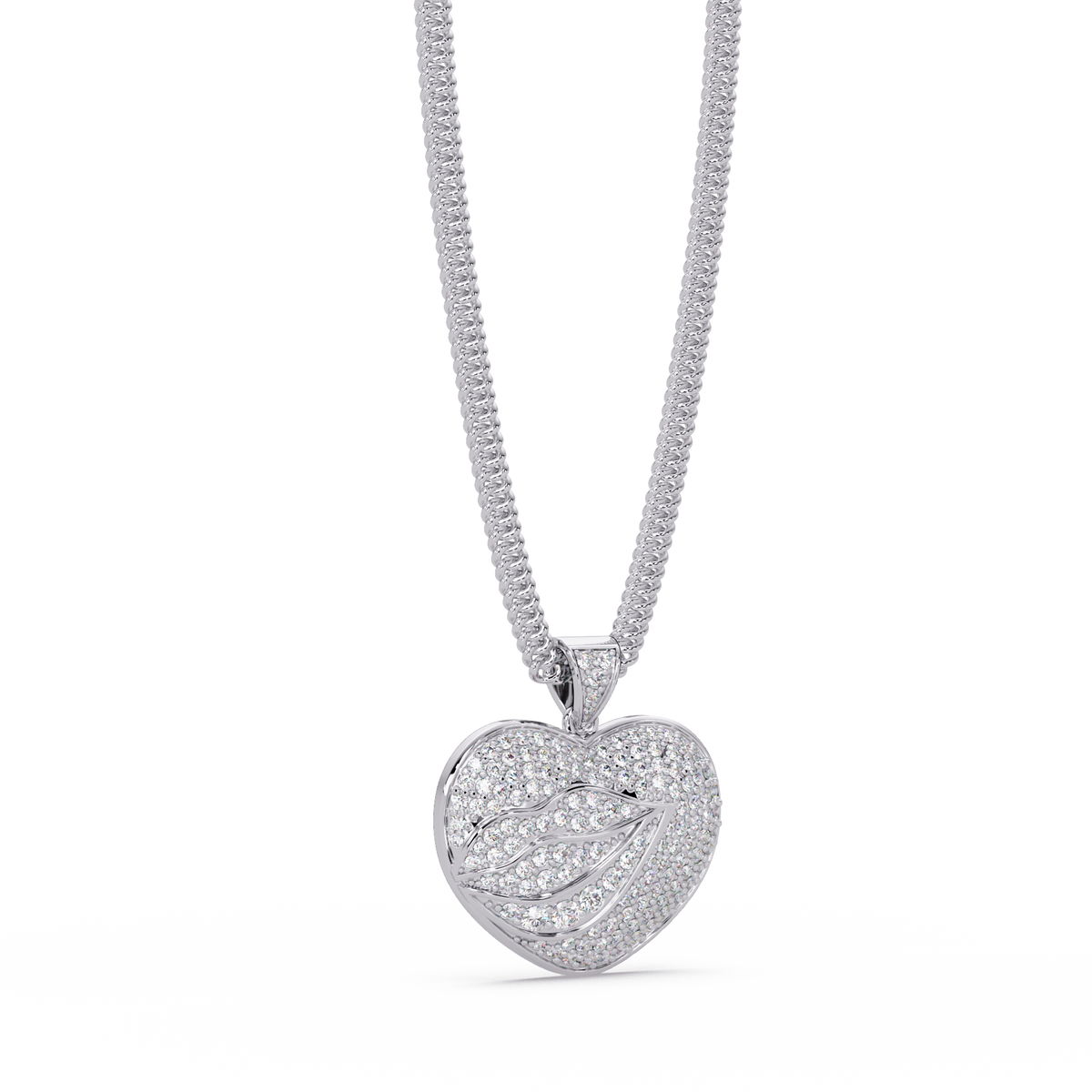 Yellow Gold Heart Shape Lab-Grown Diamond Pendant - HIGHCARAT DIAMONDS