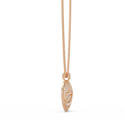 Yellow Gold Heart Shape Lab-Grown Diamond Pendant - HIGHCARAT DIAMONDS