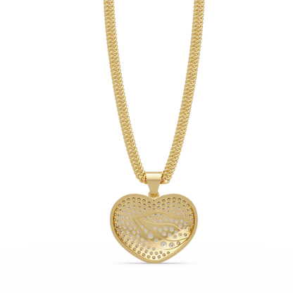 Yellow Gold Heart Shape Lab-Grown Diamond Pendant - HIGHCARAT DIAMONDS