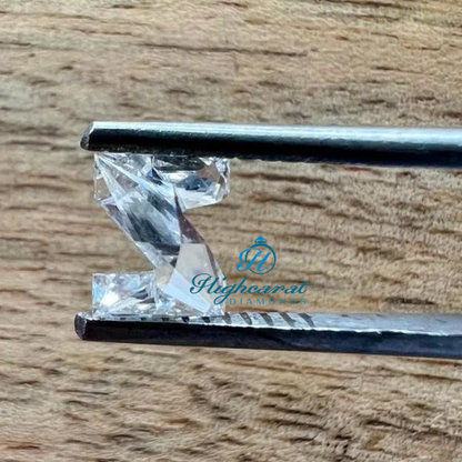 Z-Shaped Sparkling Lab Grown Diamond  Modern Style for Rings, Pendants & Gifts - HIGHCARAT DIAMONDS