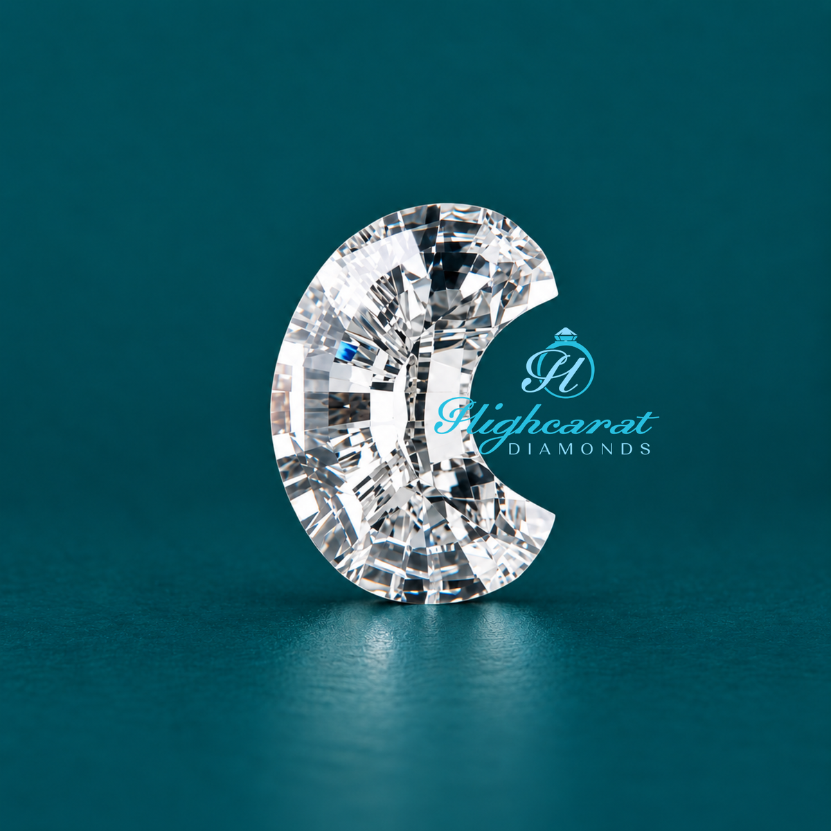 C letter shape lab grown certified diamond