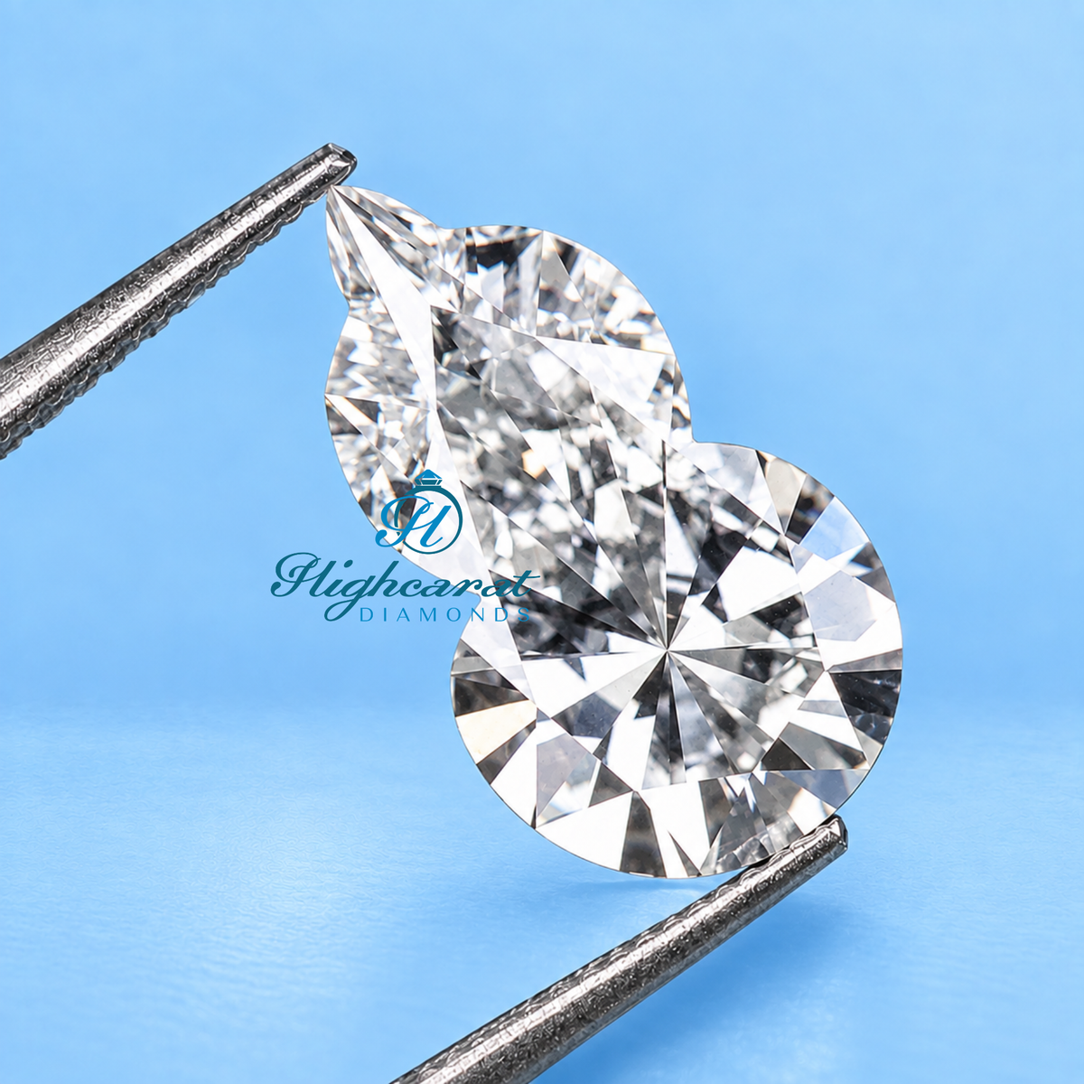 Chess queen shape fancy cut lab grown diamond