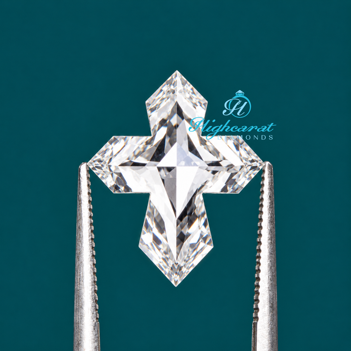 Christ cross shape certified lab grown diamond
