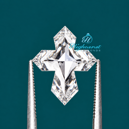 Christ cross shape certified lab grown diamond