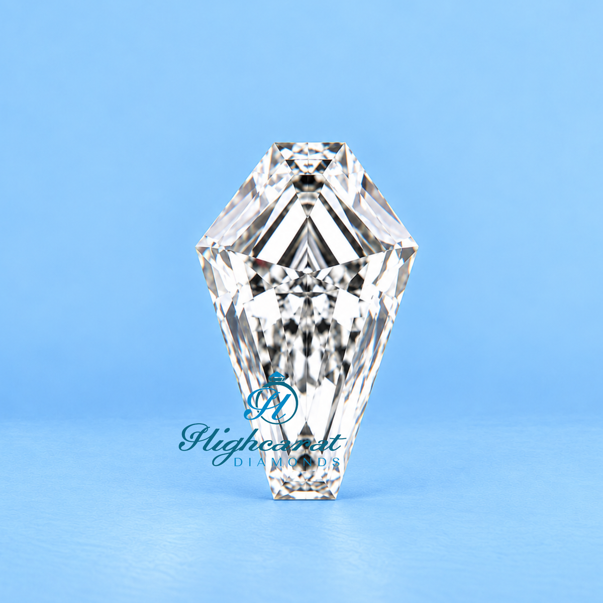 Coffin cut matching pair lab grown diamond
