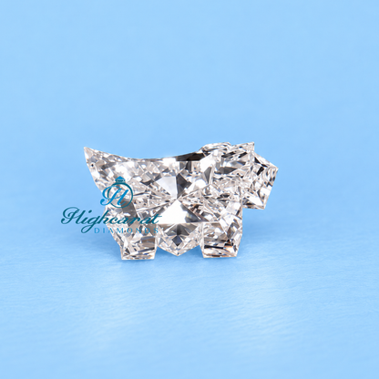 Close-up of dog shape lab grown diamond
