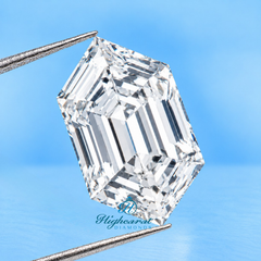 Hexagon Step Cut Lab Grown Diamond Stone