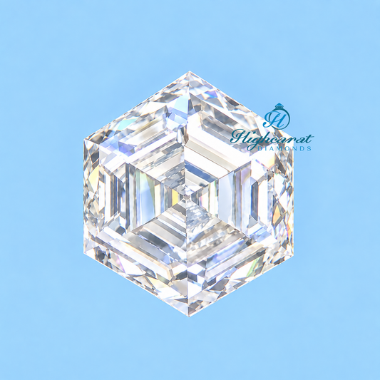 Hexagon Step Cut Lab-Grown Diamond
