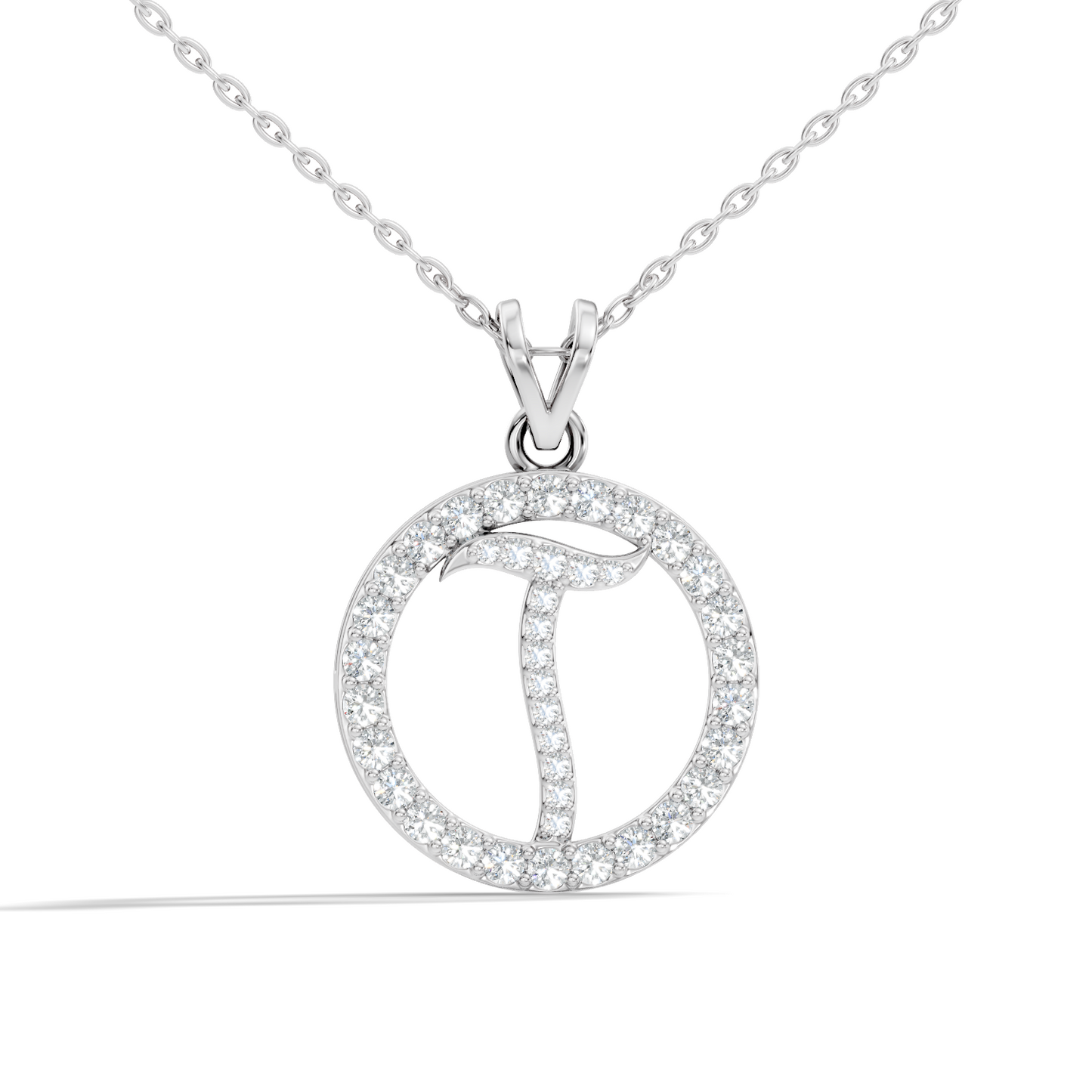 Minimalist Diamond Pendant for Her Elegant Handmade Jewelry In 14K Solid White Gold - HIGHCARAT DIAMONDS