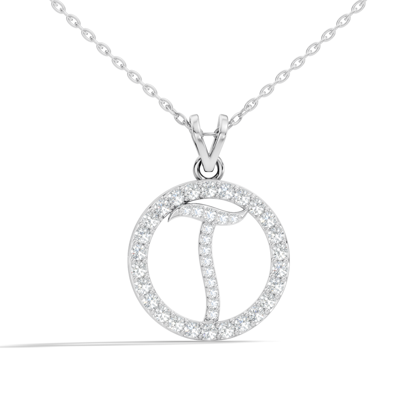 Minimalist Diamond Pendant for Her Elegant Handmade Jewelry In 14K Solid White Gold - HIGHCARAT DIAMONDS