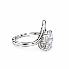 Marquise Wave Cut Lab Grown Diamond Ring