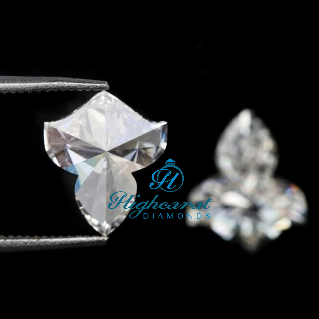 leaf Shape Lab Grown Antique Cut Sparkling Diamond For Earrings Pair & Pendant