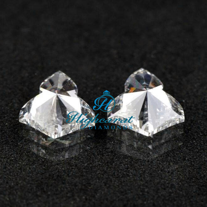 leaf Shape Lab Grown Antique Cut Sparkling Diamond For Earrings Pair & Pendant