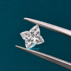 Close-Up of Lily Flower Shape Lab Grown Diamond