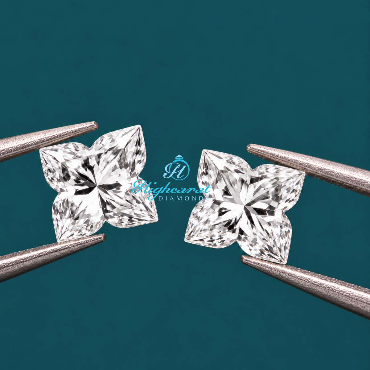 Unique Lily Flower Cut Lab Grown Diamond Stone