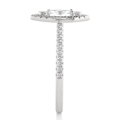 marquise and round cuts lab grown diamond ring, a new blend for special occasions - HIGHCARAT DIAMONDS