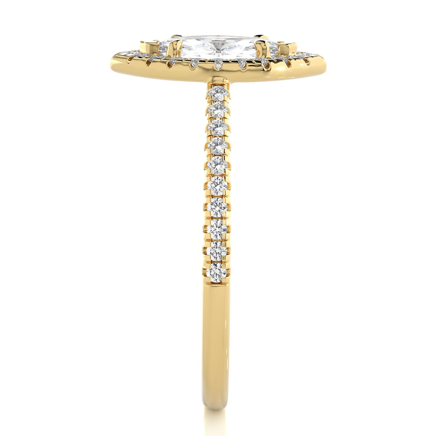 marquise and round cuts lab grown diamond ring, a new blend for special occasions