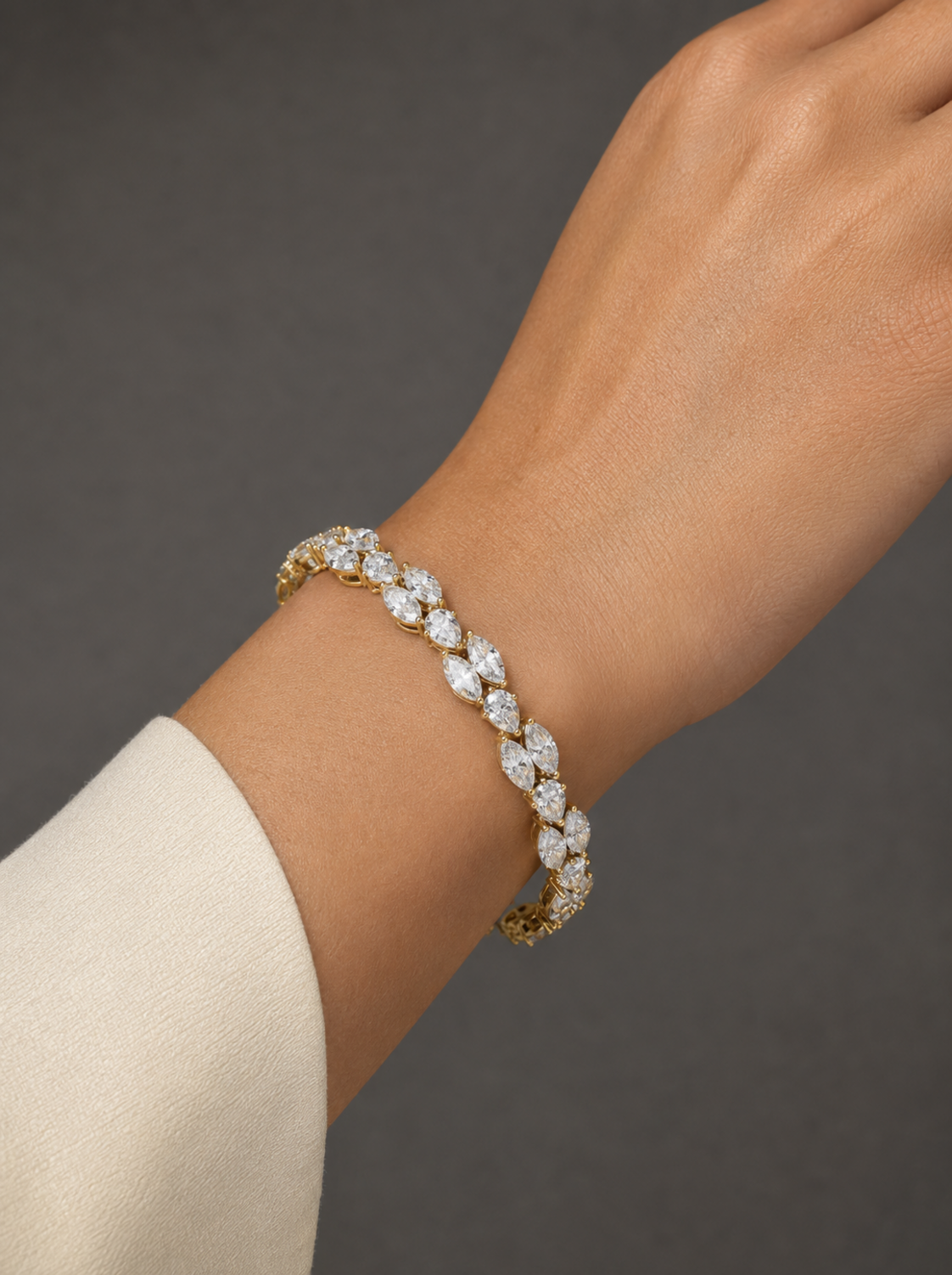 11.52 CT Marquise Shape Lab Grown Diamond Tennis Bracelet