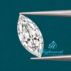 Detailed marquise cut Moval style diamond