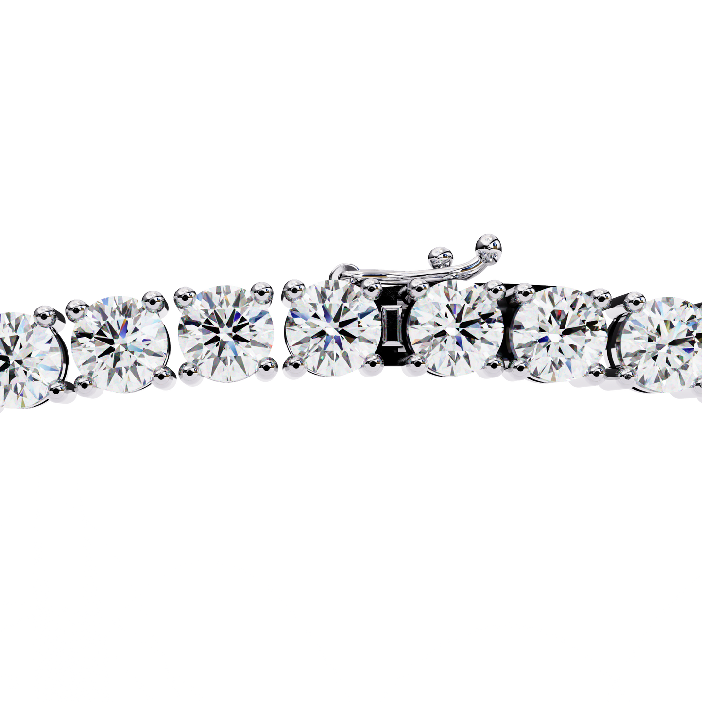 17.54 Ct Round Cut Lab Grown  Diamond Prong Set Elegant Minimalist Unisex Vintage Chain Tennis Necklace