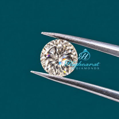Round Portuguese cut antique shape lab grown diamond