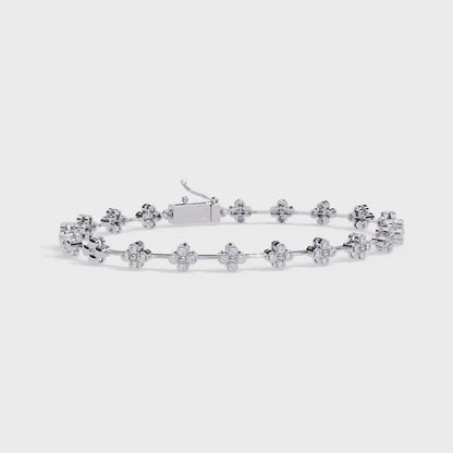 Round Cut Diamond Delicate Classic Handmade Wedding Minimalist Bracelet Special Day Gift For Her