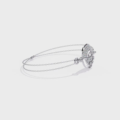 Round Cut Top Grade Diamond Unique 14k Solid Rose Gold Minimalist Handcrafted Cuff Bracelet For Women's
