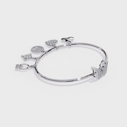 Round Cut High Quality Diamond Antique Butterfly Shape Delicate Art Deco Party Wear Bangle Gift For Friend