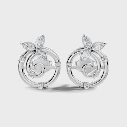 Affordable Classic Marquise Cut Diamond Stud Earrings Timeless Elegance Gift In 14K Solid Gold