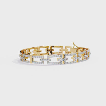 2.31Ct Round Cut Top Grade Diamond Delicate Vintage Elegant Stunning Timeless Bridesmaid Line Bracelet For Gift