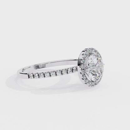 Round Cut 1.87 Ct Lab Grown  Diamond and 14k Antique Stackable Dainty Promise Ring