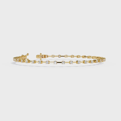 Vintage Round Cut High Quality Diamond Antique Stackable Handmade Sparkling Tennis Bracelet Gift For Women's