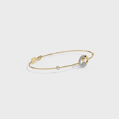 White Colorless Round Cut Lab Grown Diamond Elegant Vintage Classic Stackable Every Day Cuff Bracelet
