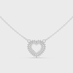 Heart Shape Lab Grown Diamond Halo Pendant