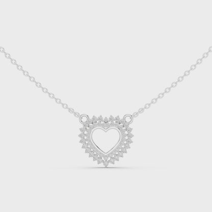 Heart Shape Lab Grown Diamond Halo Pendant