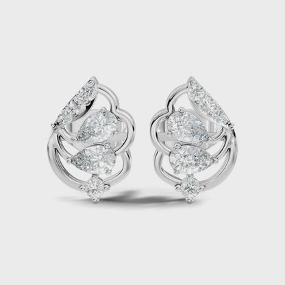 Pear, Round Shape 14k Solid Gold Natural, Lab grown Both Diamond Available Diamond Ring For Her