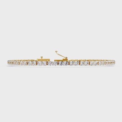 3.98Ct Round Cut Diamond Elegant Channel Set Hand Crafted Bridesmaid Tennis Bracelet Gift for Women's
