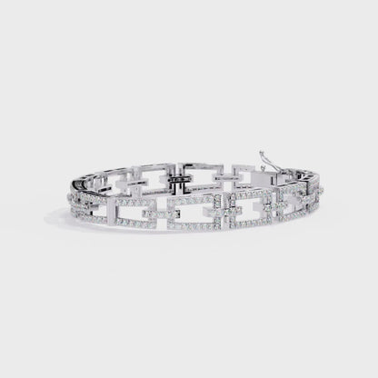 2.31Ct Round Cut Top Grade Diamond Delicate Vintage Elegant Stunning Timeless Bridesmaid Line Bracelet For Gift
