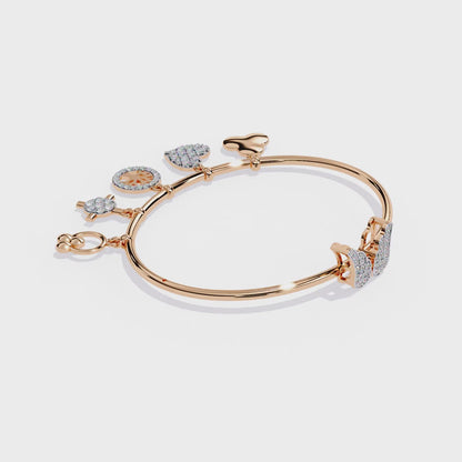 Round Cut High Quality Diamond Antique Butterfly Shape Delicate Art Deco Party Wear Bangle Gift For Friend
