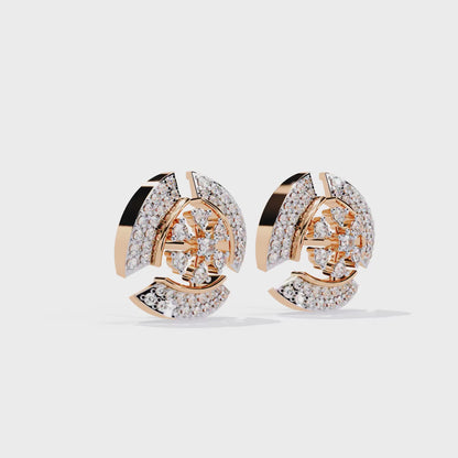 Round Cut Diamond Antique Elegant Stunning Screw Back Vintage Perfect Wedding Wear Stud Earring For Her