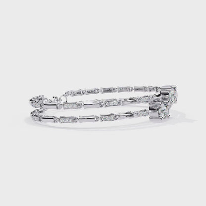 Round Cut Lab Diamond Prong Set Wedding Bracelet