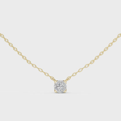 Classic 0.50 CT Round Cut labgrown Diamond Solitaire Pendant Minimalist Jewelry Collection