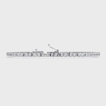 3.98Ct Round Cut Diamond Elegant Channel Set Hand Crafted Bridesmaid Tennis Bracelet Gift for Women's