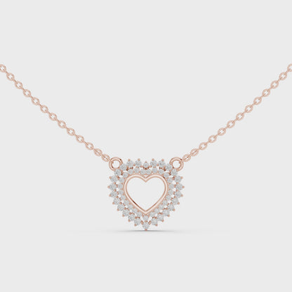 Heart Shape Lab Grown Diamond Halo Pendant