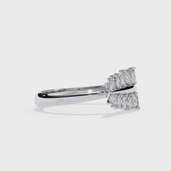 Marquise Cut Lab Grown Diamond Flora Inspired Leaf Olive Shape Antique Classics Statement Stacking Ring
